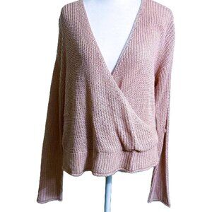 Sky and Sparrow Cropped Sweater Pink size M